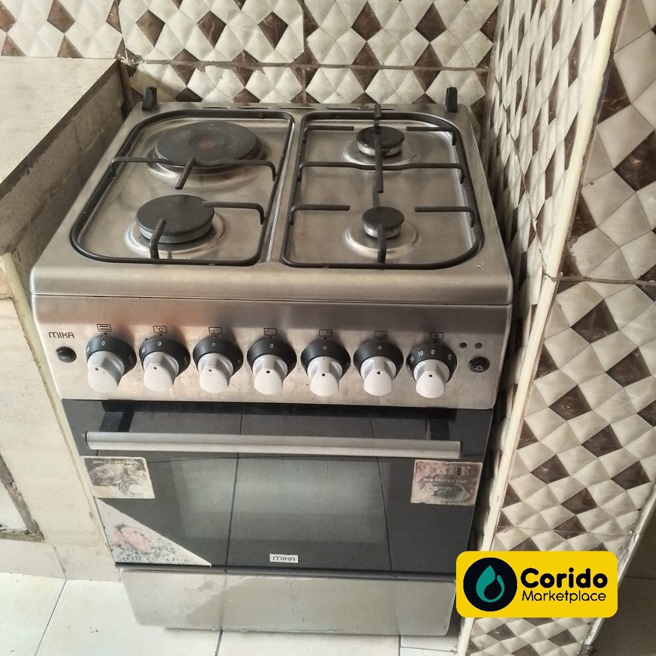 Mika 4-Burner Standing Cooker