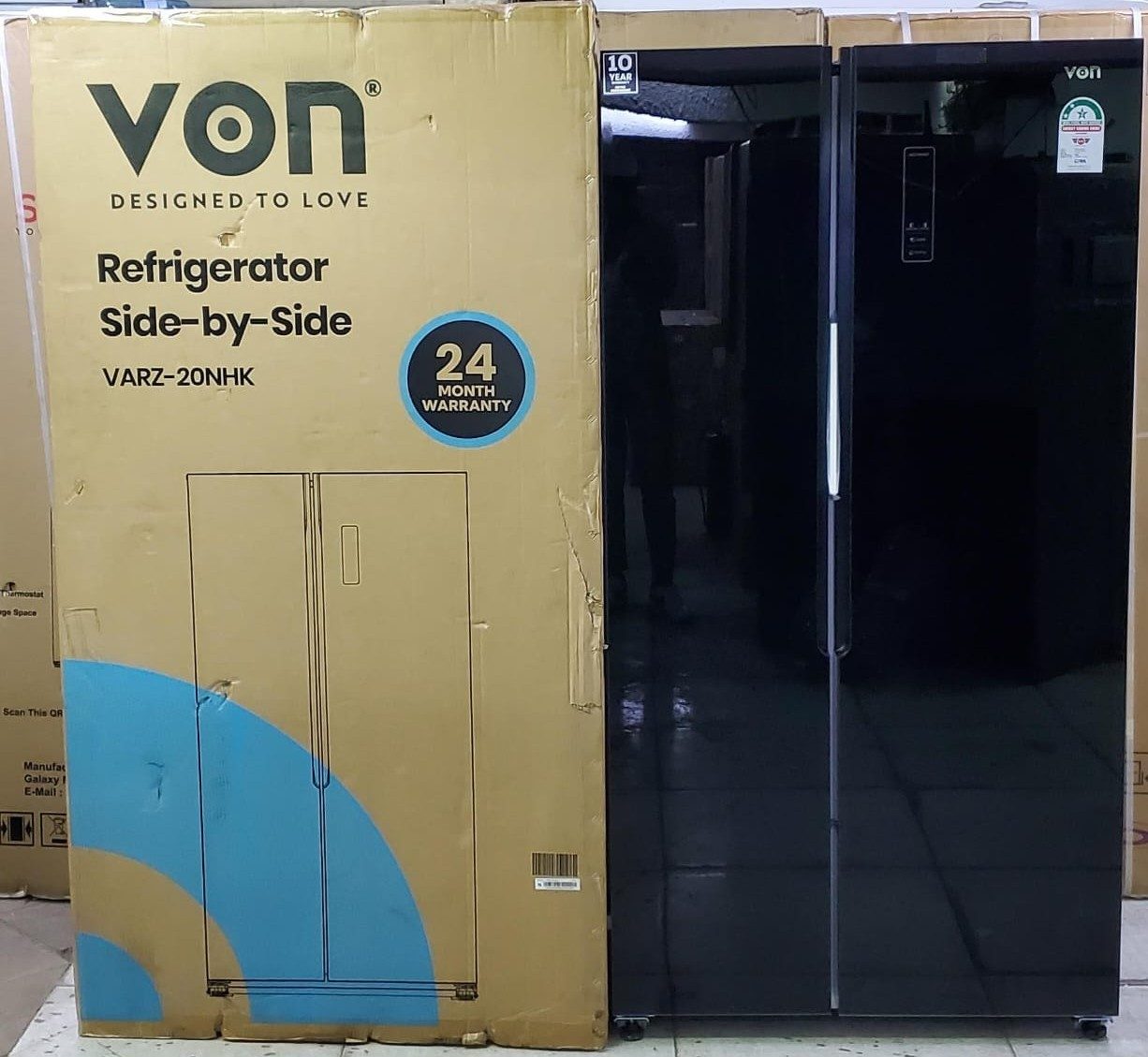 Von 429L Side-by-Side Refrigerator